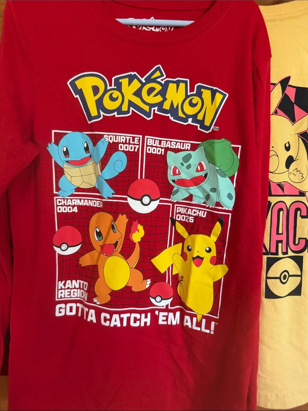 Long sleeve graphic Pokémon tees, M